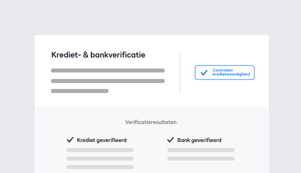 Screenshot met de resultaten van de verificatie van bankgegevens met DocuSign Identify.